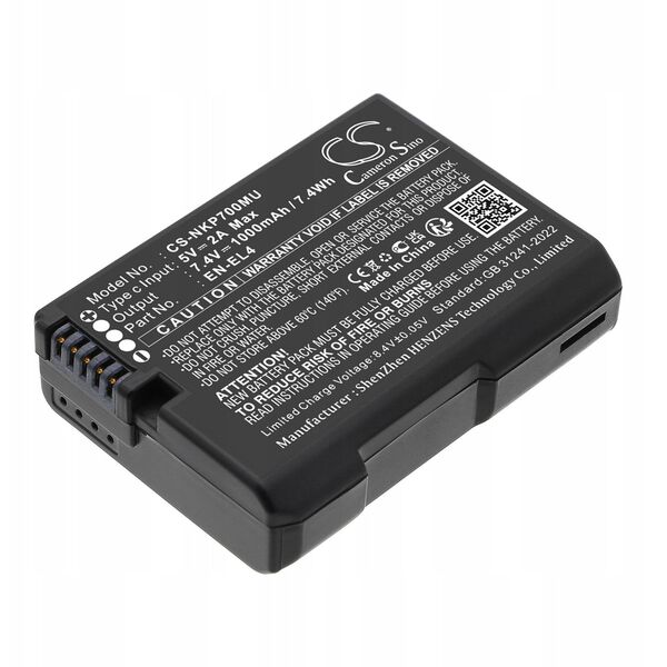 Akumulator Bateria Typ En-el4 A E - Nikon D2 H Hs X Xs D3 S X F6 Port Usb-c / Cs-nkp700mu