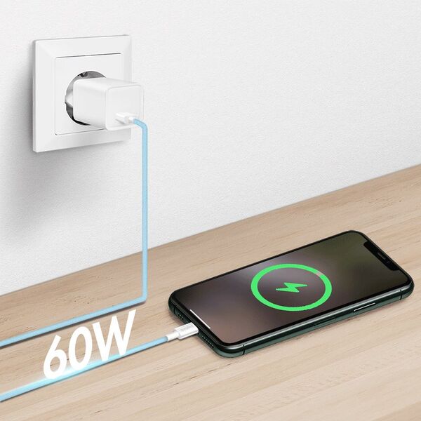 LogiLink USB-A - USB-C 0.5m w nylonowym oplocie niebieski