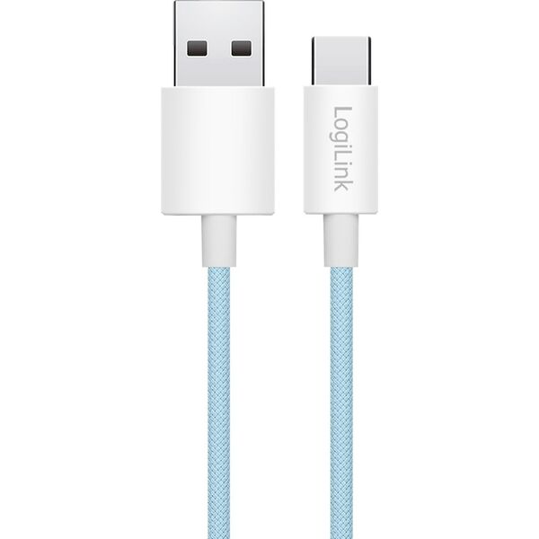 LogiLink USB-A - USB-C 1.5m w nylonowym oplocie niebieski