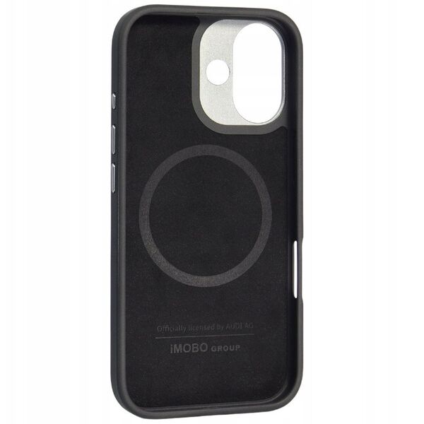 Case Audi R8 Genuine Leather MagSafe for iPhone 17 black-red