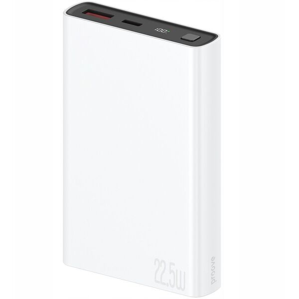 Mocny Powerbank Podróżny 2w1 10000mah 22.5w Usb Usb-a + Usb-c Type-c Proove / Pbf122120002 / Hyper Flux Plus / Biały