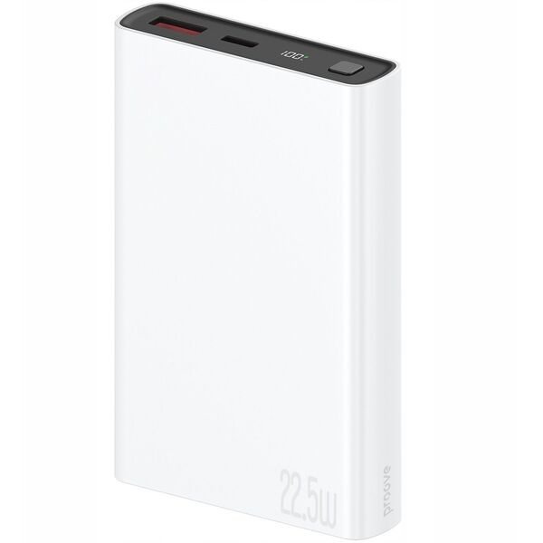 Mocny Powerbank Podróżny 2w1 10000mah 22.5w Usb Usb-a + Usb-c Type-c Proove / Pbf122120002 / Hyper Flux Plus / Biały