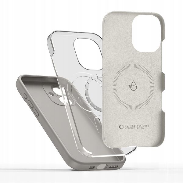 Etui Tech-Protect Silicone MagSafe do Apple iPhone 17 Stone Grey