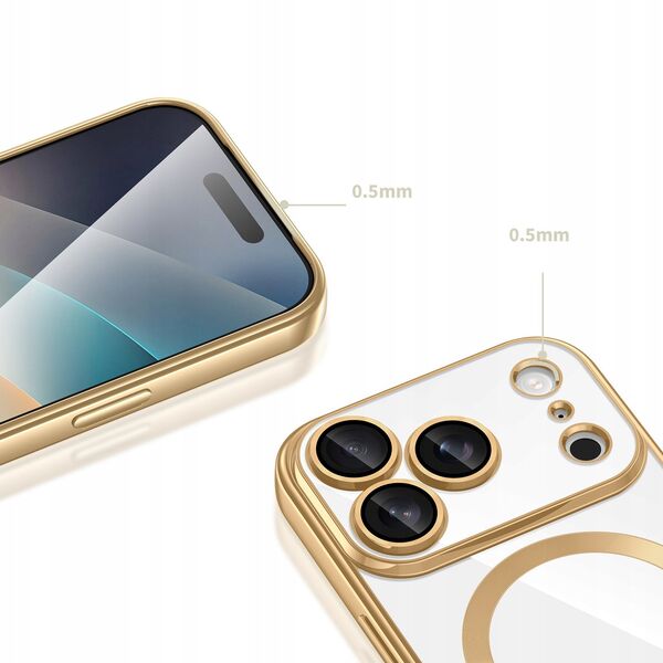 Etui Tech-Protect MagFlex MagSafe do Apple iPhone 17 Pro Shiny Gold