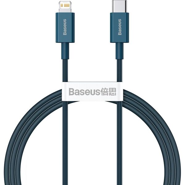 Kabel USB Baseus USB-C - Lightning 1 m Niebieski (BSU2665BLU)