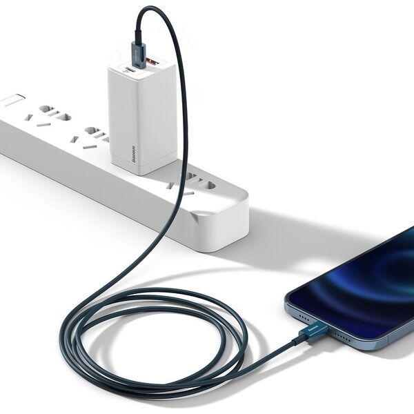 Kabel USB Baseus USB-C - Lightning 1 m Niebieski (BSU2665BLU)