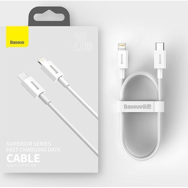 Kabel USB Baseus USB-C - Lightning 1 m Niebieski (BSU2665BLU)