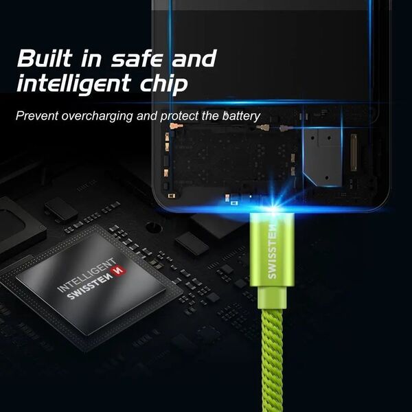 Kabel USB Swissten USB-A - USB-C 0.2 m Czerwony (71521106)