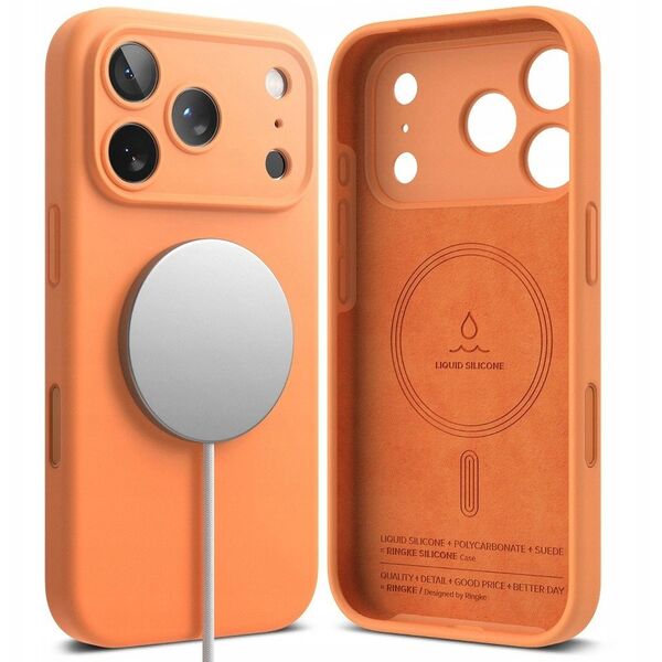 Etui Ringke Silicone Magnetic MagSafe do Apple iPhone 17 Pro Max Tangerine