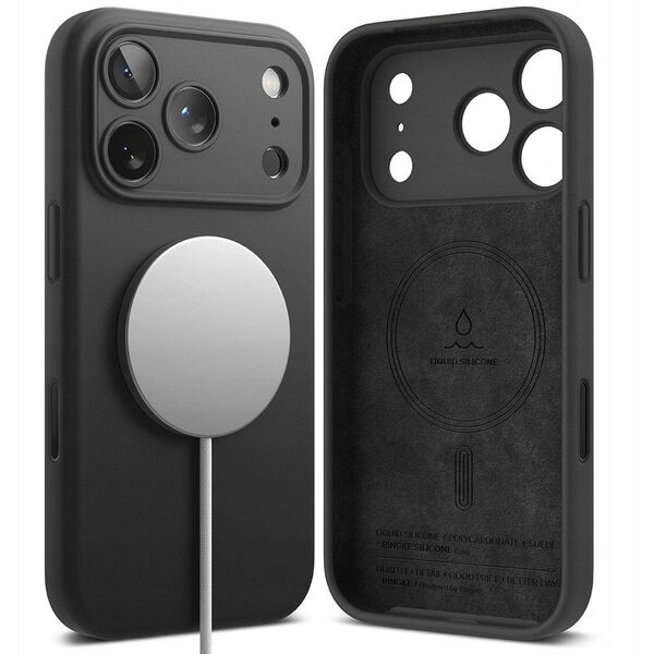 Etui Ringke Silicone Magnetic MagSafe do Apple iPhone 17 Pro Max Black