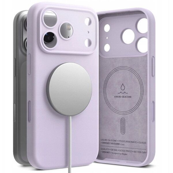 Etui Ringke Silicone Magnetic MagSafe do Apple iPhone 17 Pro Max Light Purple