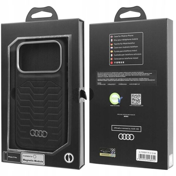 Case Audi GT Synthetic Leather MagSafe for iPhone 17 Pro black