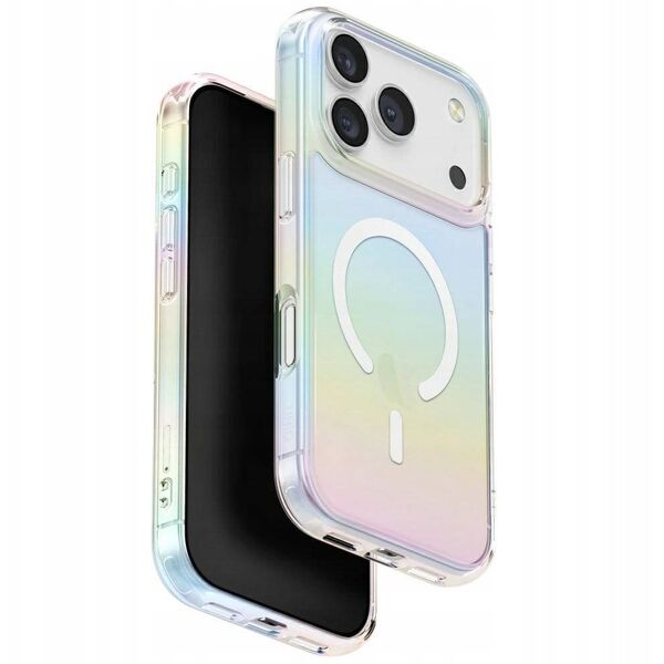 UNIQ Iridescia case for iPhone 17 Pro Magclick Charging holo quartz
