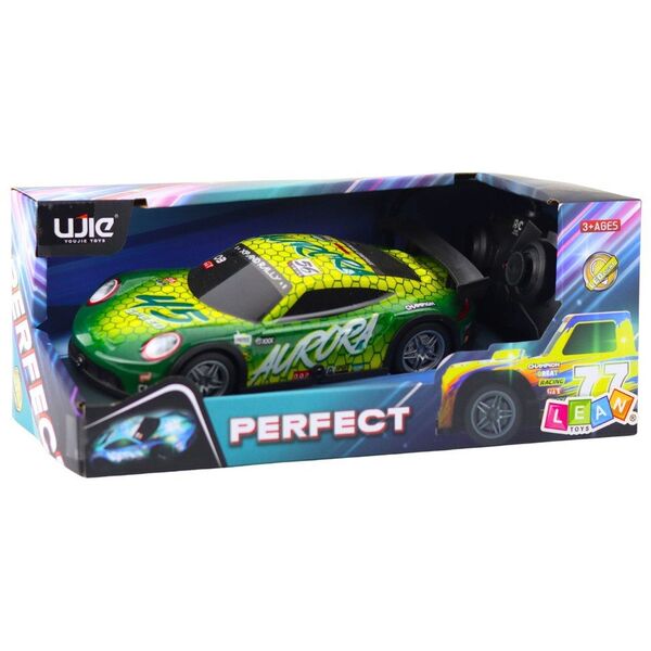 Samochód Wyścigowy Zdalnie Sterowany RC Świecąca Obudowa Zielony LEAN Toys