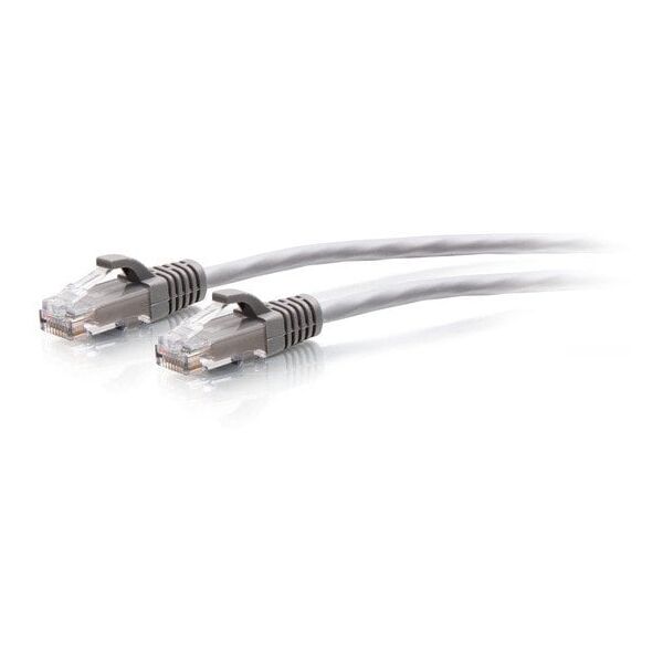 C2G 2ft (0.6m) Cat6a Snagless Unshielded (UTP) Slim Ethernet Network Patch Cable - Gray - Patch-Kabel - RJ-45 (M) zu RJ-45 (M) - 60 cm - 4.8 mm - UTP - CAT 6a - geformt, ohne Haken - Grau