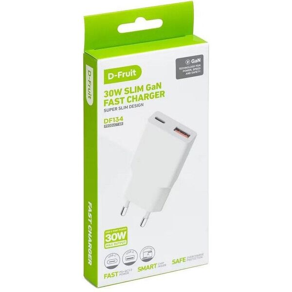 D-Fruit charger 30W USB-A/USB-C DF134