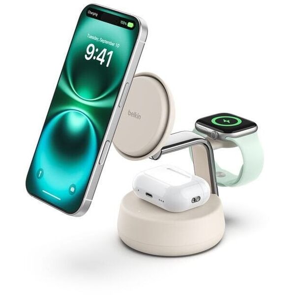 Belkin UltraCharge Pro 25W Qi2 mag.3-in-1 Ladest.ws. WIZ040kqSD