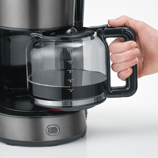 Severin KA 9340 Dark Inox mit Glaskanne