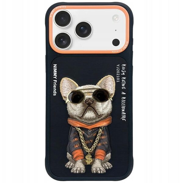 Etui Nimmy Glasses Cool Dog do iPhone 17 Pro czarny