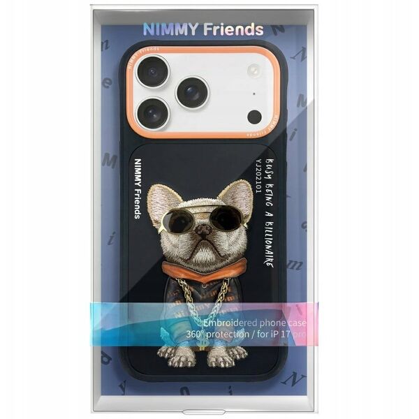Etui Nimmy Glasses Cool Dog do iPhone 17 Pro czarny