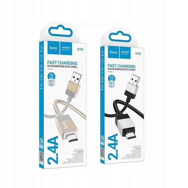 Kabel USB A do USB C Hoco 3A 1 m X110 złoty