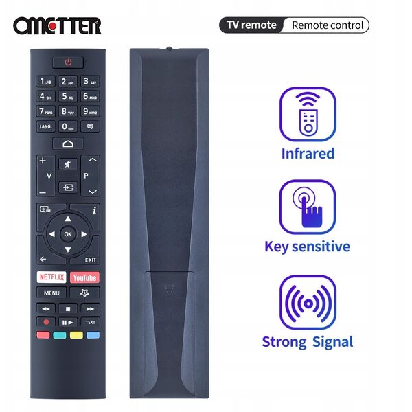 Pilot do TV HITACHI, TELEFUNKEN, TOSHIBA RC43157 Netflix,Youtube