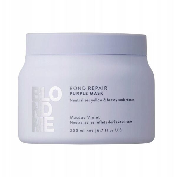 SCHWARZKOPF PROFESSIONAL_BlondMe Bond Repair Purple Mask neutralizująca maska do włosów siwych i blond 200ml