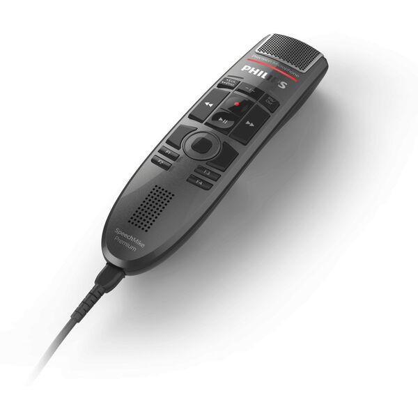 Philips SpeechMike Premium Touch, -37 dB, 200 - 12000 Hz, Κατευθυντικό, Ενσύρματο, USB, Μαύρο