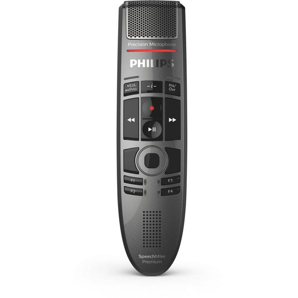 Philips SpeechMike Premium Touch, -37 dB, 200 - 12000 Hz, Κατευθυντικό, Ενσύρματο, USB, Μαύρο