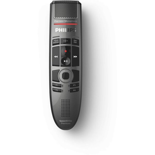 Philips SpeechMike Premium Touch, -37 dB, 200 - 12000 Hz, Κατευθυντικό, Ενσύρματο, USB, Μαύρο