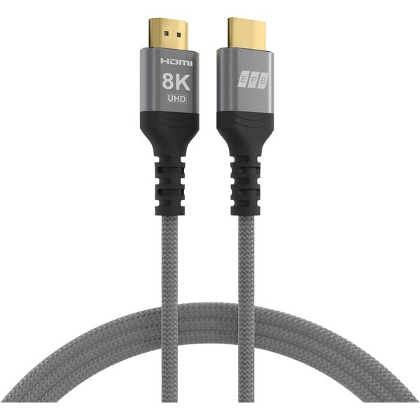 EFB Elektronik HDMI-21-00004 kabel HDMI 3 m HDMI Typu A (Standard) Czarny, Szary