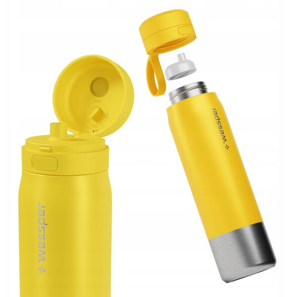 Butelka filtrująca Wessper B2 STAINLESS STEEL Actitex™ 1000ml Yellow (WES276-1000-YL_K)