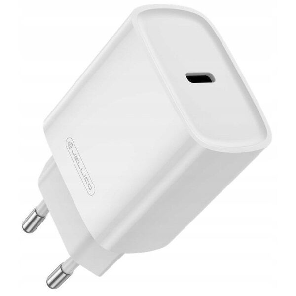 JELLICO ładowarka sieciowa EU53 PD 30W 1xUSB-C + kabel USB-C - USB-C Biały