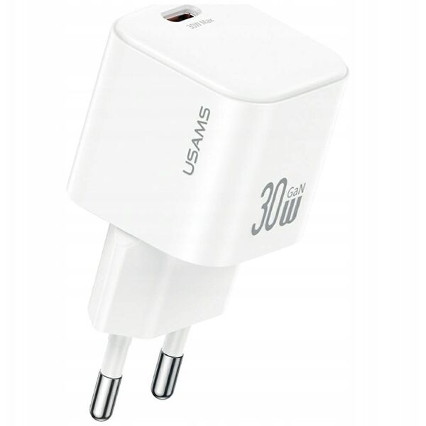 Ładowarka sieciowa USAMS JO Series CC262 30W USB-C + kabel USB-C/USB-C 1m biały