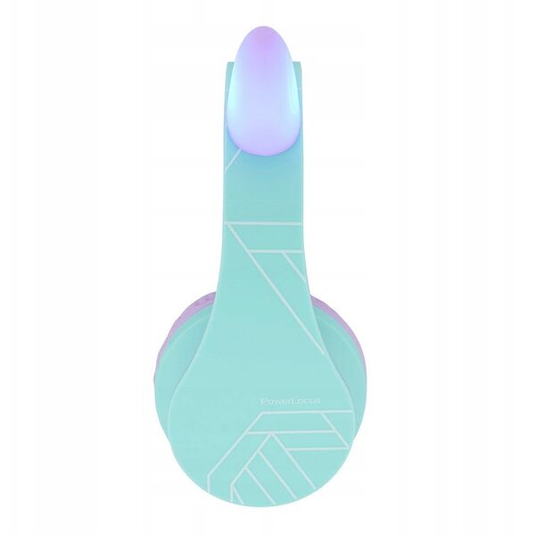 PowerLocus P2 Kids Headphones purple/turquoise with Ears