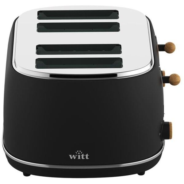 Witt Premium Wood four-slice toaster, black