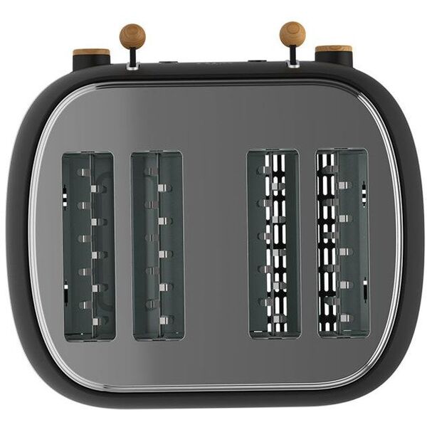Witt Premium Wood four-slice toaster, black