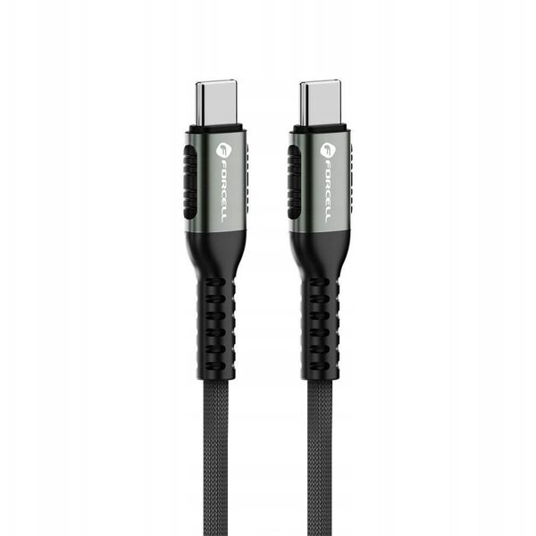 Kabel USB C do USB C Forcell F-Energy QC4.0 PD 5A 100W Cafule 0,5 m C260 czarny