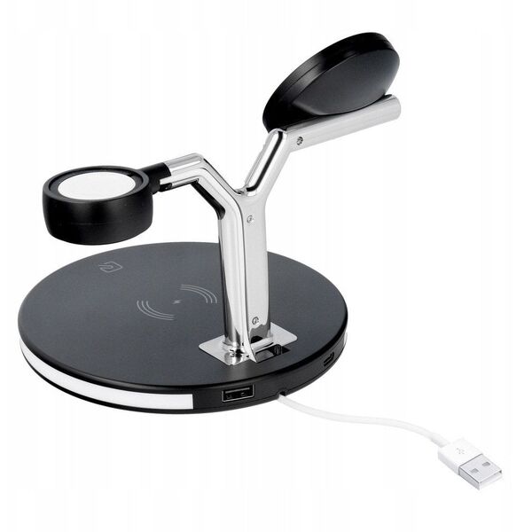 Ładowarka indukcyjna Qi 3w1 25W X970 kompatybilny z MagSafe czarna.