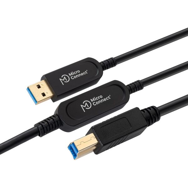 Microconnect MC-USB3.0AB30OP kabel USB 30 m USB 3.2 Gen 2 (3.1 Gen 2) USB A USB B Czarny
