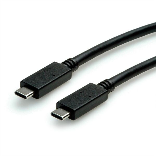 ROLINE GREEN Kabel USB 3.2 Gen 2, PD (Power Delivery) 20V5A, z Emark, C-C, M/M, czarny, 0,5 m
