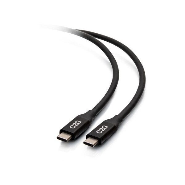 C2G 3.3ft (1m) USB-C Male to USB-C Male Cable (20V 5A) - USB4 (40Gbps) - USB-Kabel - 24 pin USB-C (M) zu 24 pin USB-C (M) - USB 2.0 / USB 3.2 / USB4 / Thunderbolt 3 - 20 V - 5 A - 1 m - umkehrbare Stecker, 8K Unterstutzung, hauchvergoldete Kontakte,