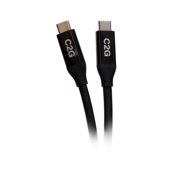 C2G 3.3ft (1m) USB-C Male to USB-C Male Cable (20V 5A) - USB4 (40Gbps) - USB-Kabel - 24 pin USB-C (M) zu 24 pin USB-C (M) - USB 2.0 / USB 3.2 / USB4 / Thunderbolt 3 - 20 V - 5 A - 1 m - umkehrbare Stecker, 8K Unterstutzung, hauchvergoldete Kontakte,
