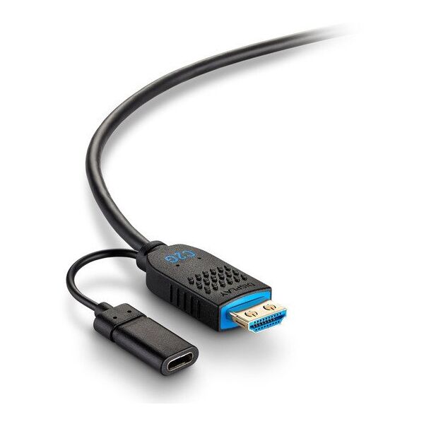 C2G 35ft (10.7m) C2G Performance Series High Speed HDMI Active Optical Cable (AOC) - 4K 60Hz Plenum Rated - High Speed - HDMI-Kabel - HDMI mannlich zu HDMI, 24 pin USB-C - 10.7 m - Schwarz - Plenum, Active Optical Cable (AOC), Support von 4K 60 Hz