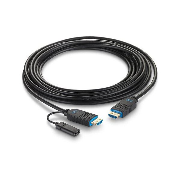 C2G 35ft (10.7m) C2G Performance Series High Speed HDMI Active Optical Cable (AOC) - 4K 60Hz Plenum Rated - High Speed - HDMI-Kabel - HDMI mannlich zu HDMI, 24 pin USB-C - 10.7 m - Schwarz - Plenum, Active Optical Cable (AOC), Support von 4K 60 Hz