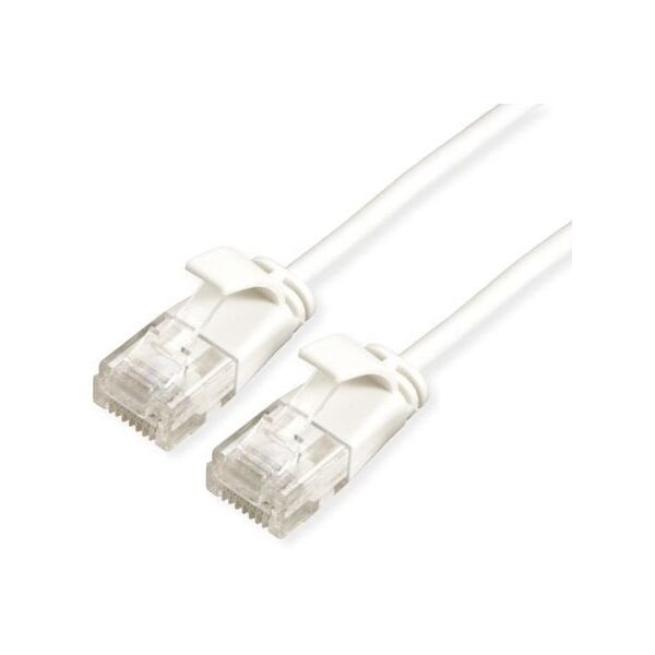 ROLINE GREEN UTP patchkabel Cat.6A (Class EA), LSOH, extra dun, wit, 1,5 m
