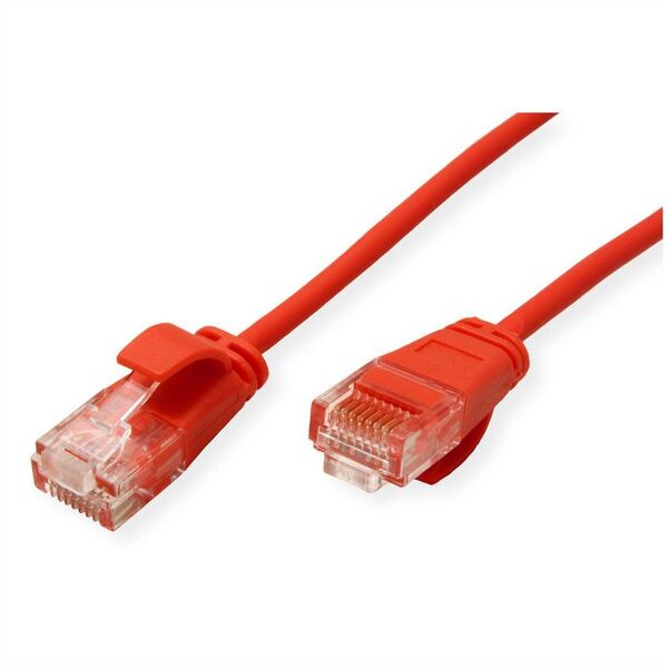 ROLINE GREEN UTP patchkabel Cat.6A (Class EA), LSOH, extra dun, czerwony, 5 m