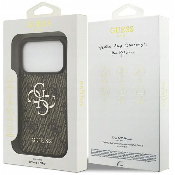 Case Guess 4G Big Logo for iPhone 17 Pro brown