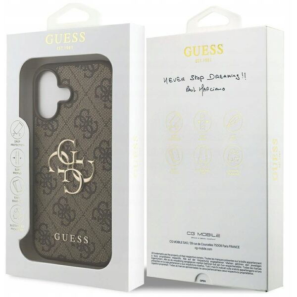 Case Guess 4G Big Logo for iPhone 17 brown