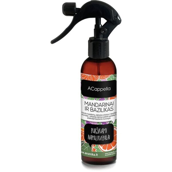 Purškiamas namų kvapas ACappella Mandarinai ir bazilikas, 200 ml